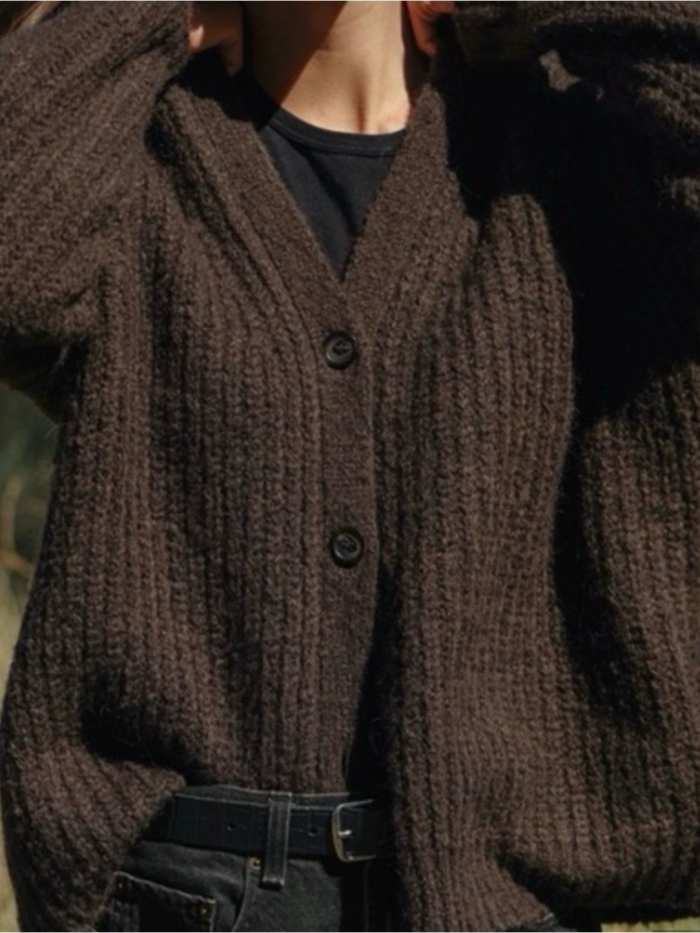Jenni Kayne Cocoon Cardigan in Chocolate Brown